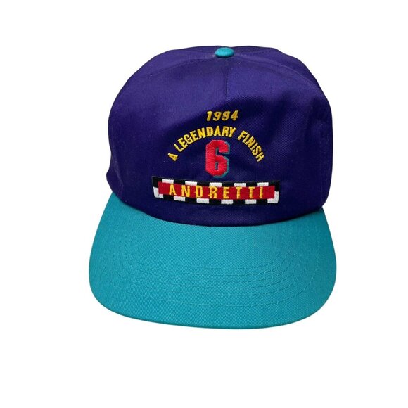 Vintage 1994 Legendary Finish Racing Mario Andretti Texaco Snapback Hat Cap - Picture 1 of 10